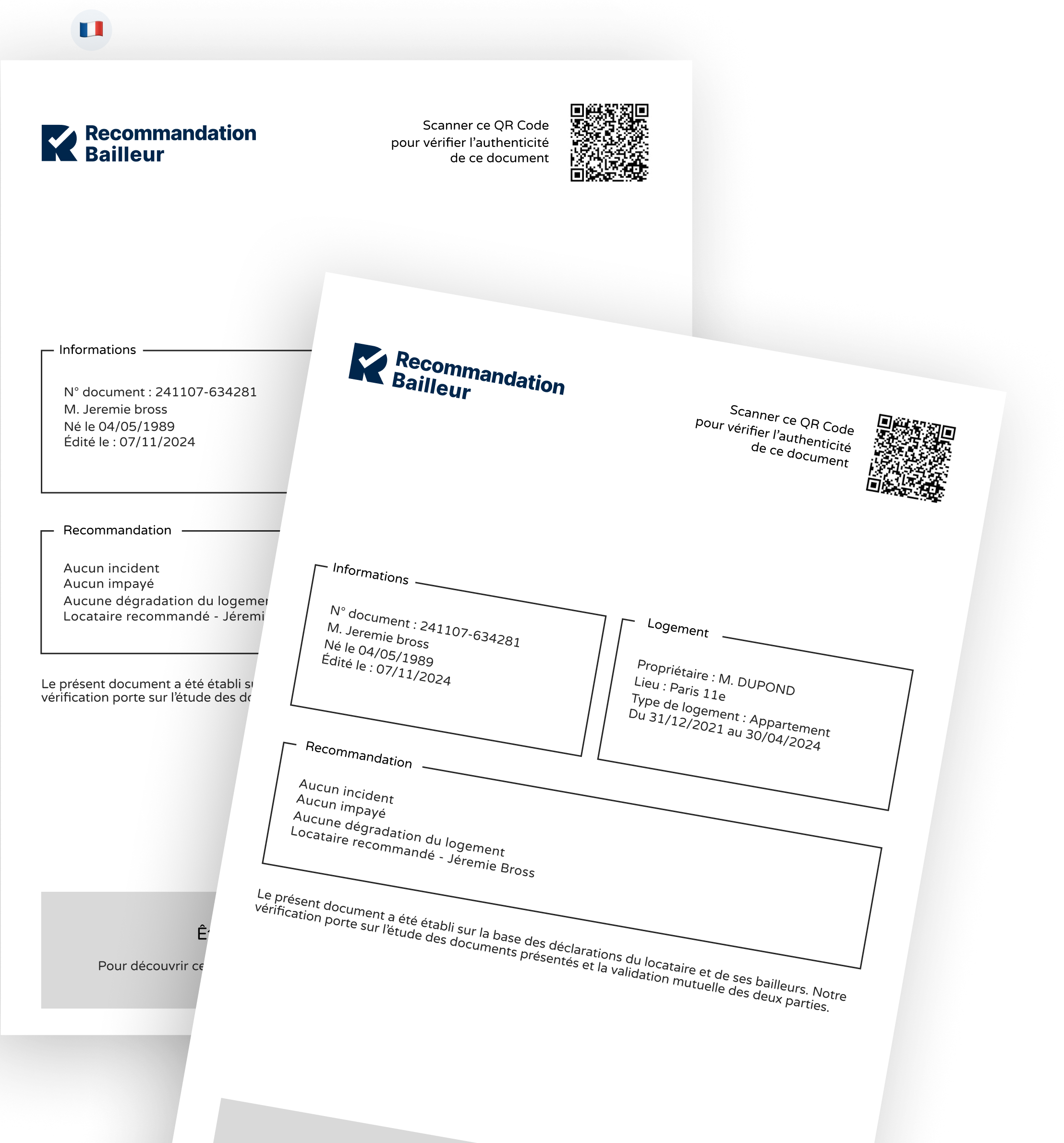 Dossier de Recommandation Bailleur
